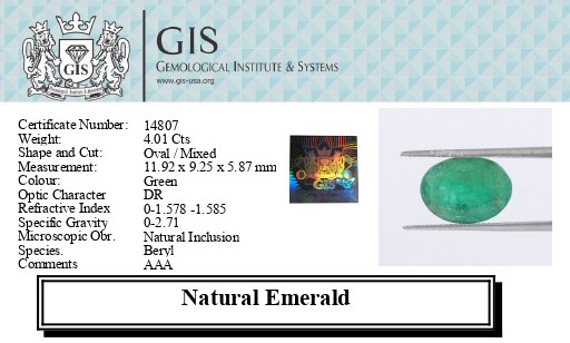 EMERALD 4.01 Ct.