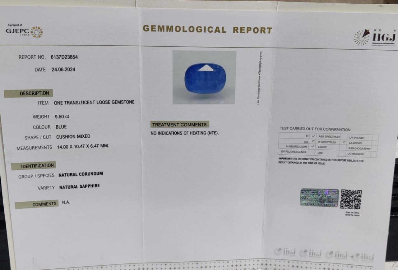 BSP13317 4 1 BLUE SAPPHIRE 9.5 Ct.