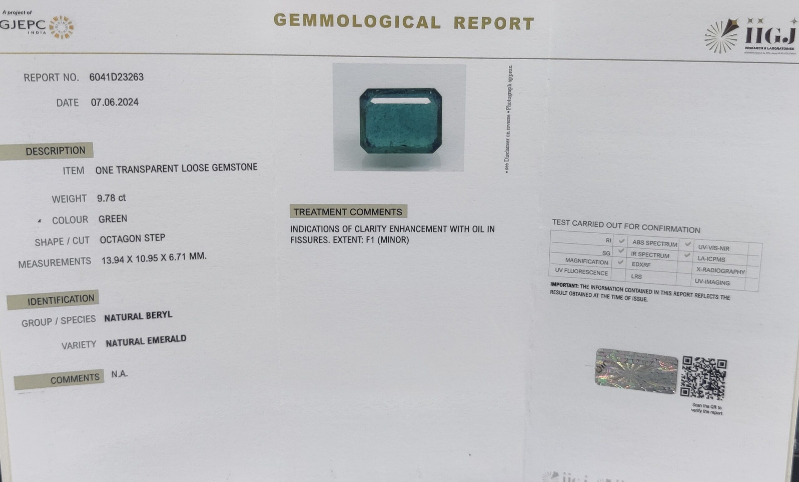 EMRD18383 4 1 scaled EMERALD 9.78 Ct.