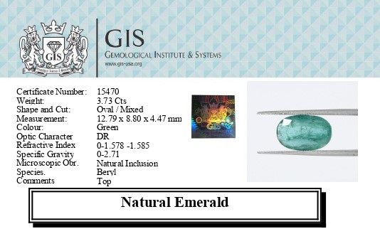 EMERALD 3.73 Ct.