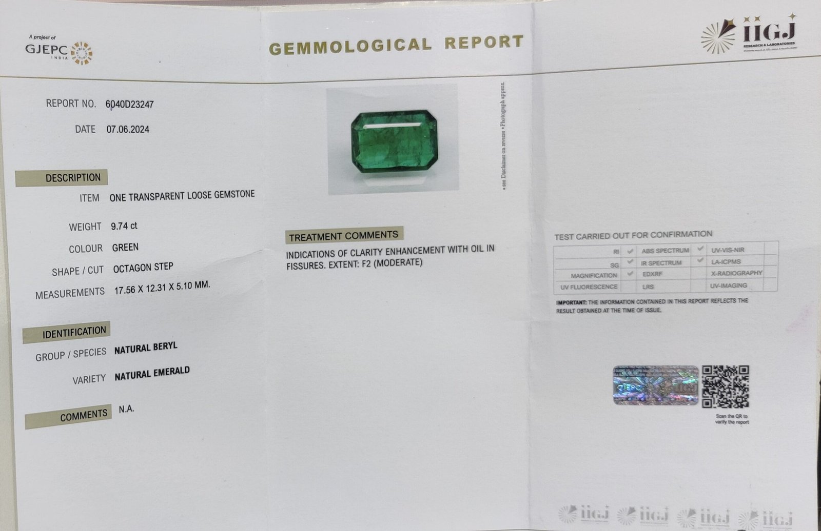 EMRX137 4 1 scaled EMERALD 9.74 Ct.
