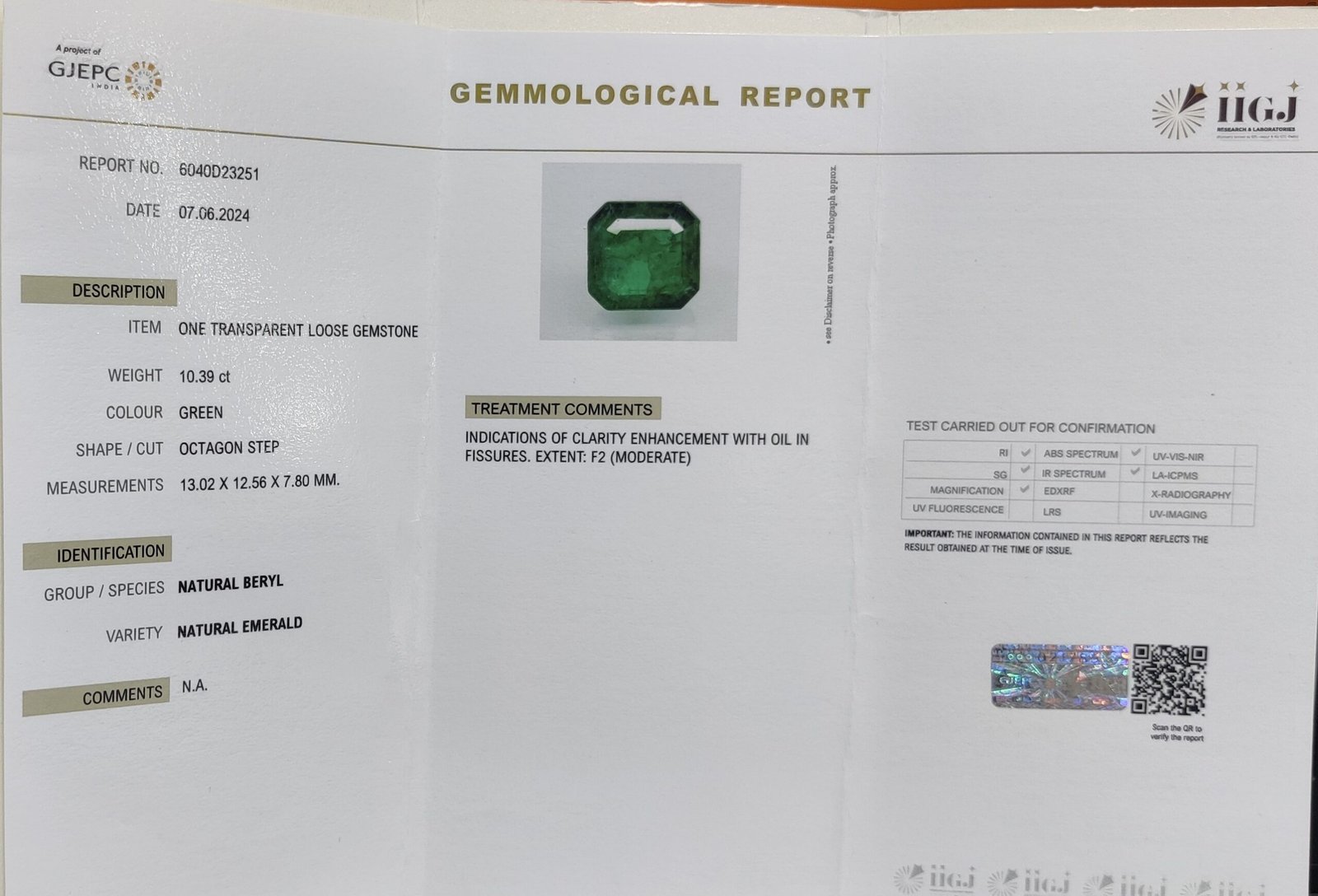 EMRX141 4 1 scaled EMERALD 10.39 Ct.