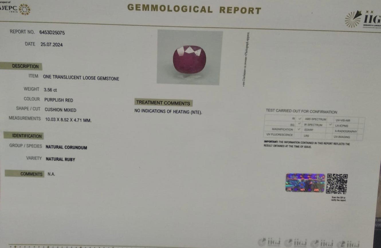 RUB7111 4 3 RUBY 3.56 Ct.