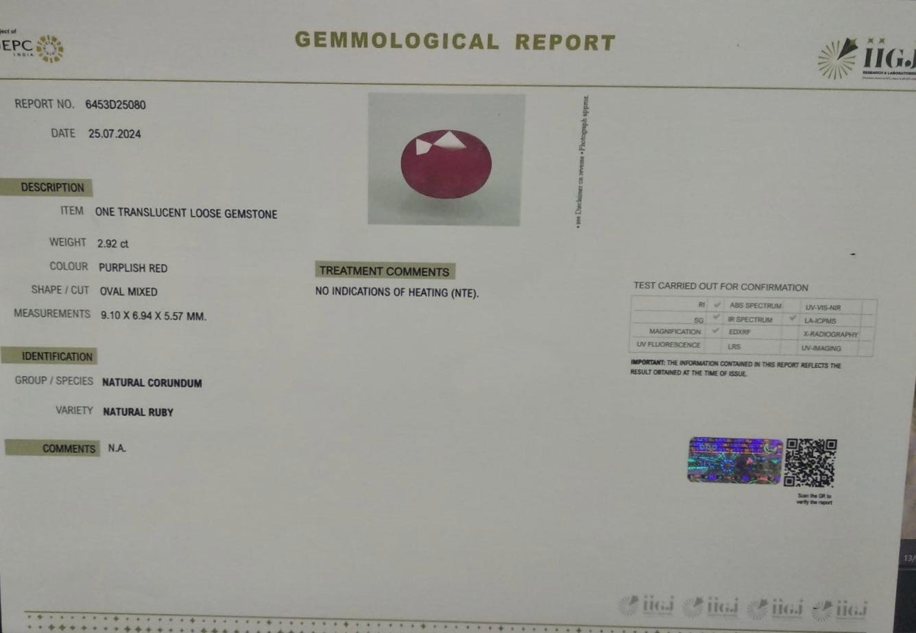 RUB7115 4 2 RUBY 2.92 Ct.