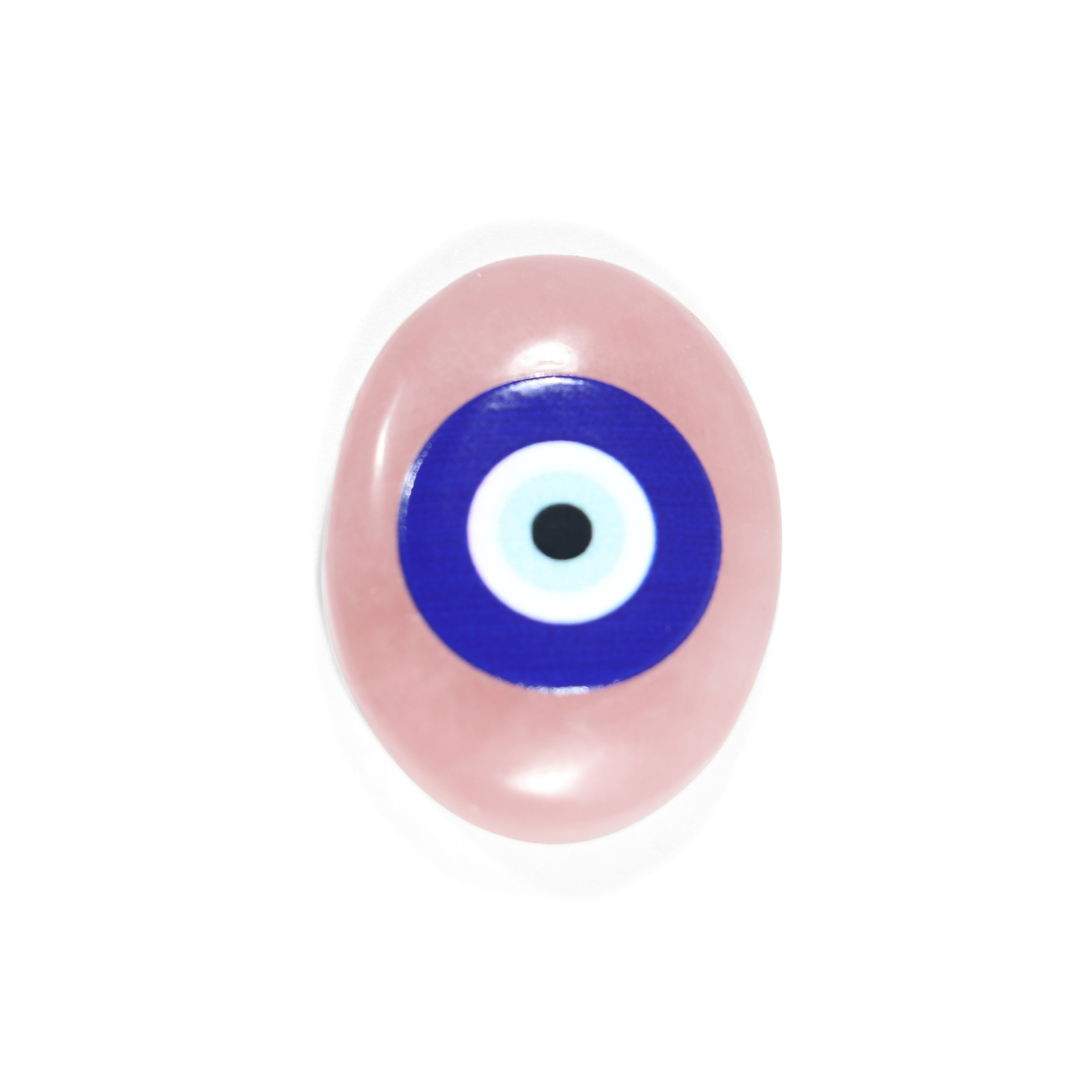 Rose Quartz Evil Eye Coin