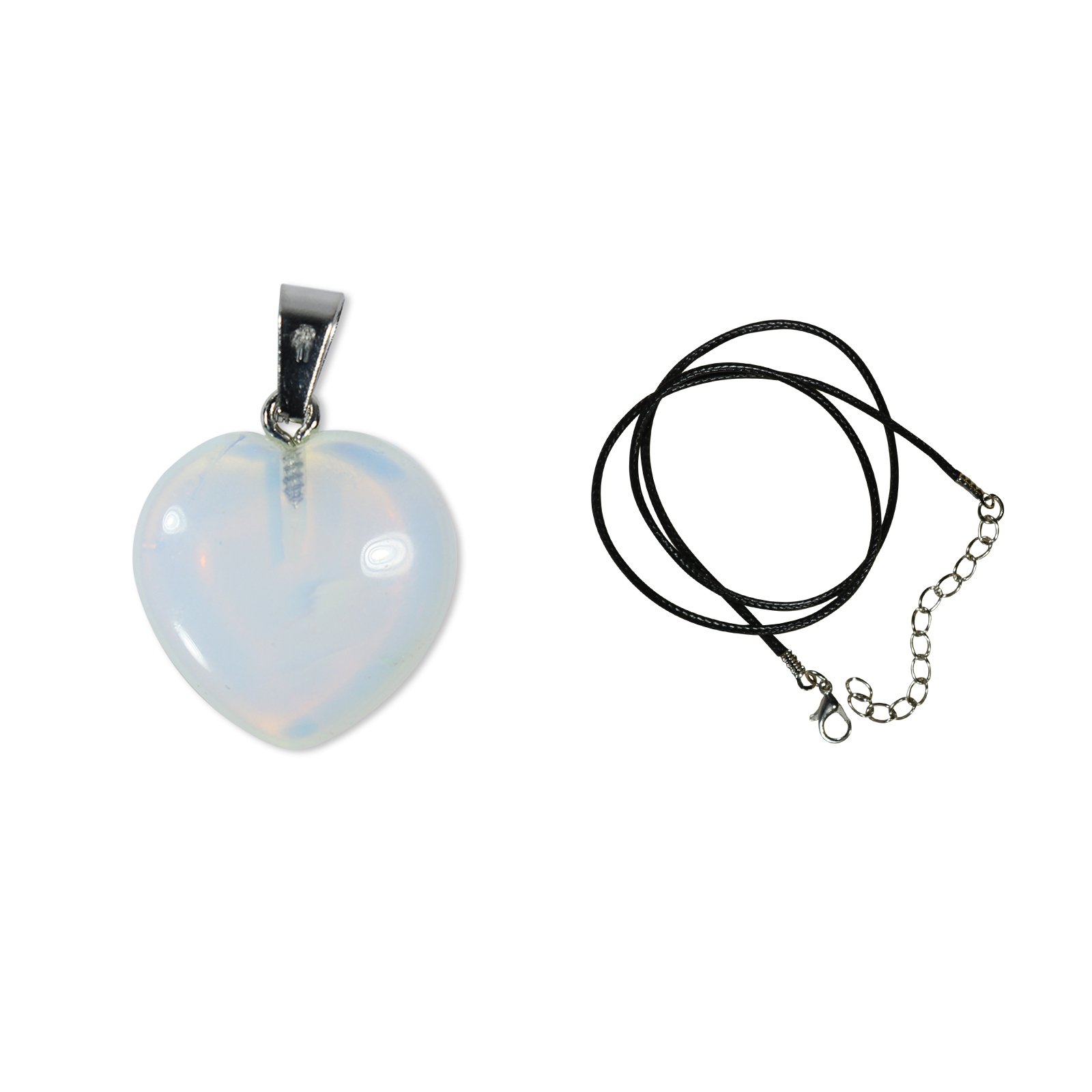 7 6 Sphatik Heart Pendant