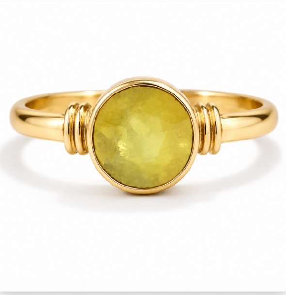 Yellow Sapphire Ring Rs. 3890/- (Pukhraj 7+ Ratti ) Yellow Sapphire Ring Rs. 3890/- (Pukhraj 7+ Ratti )