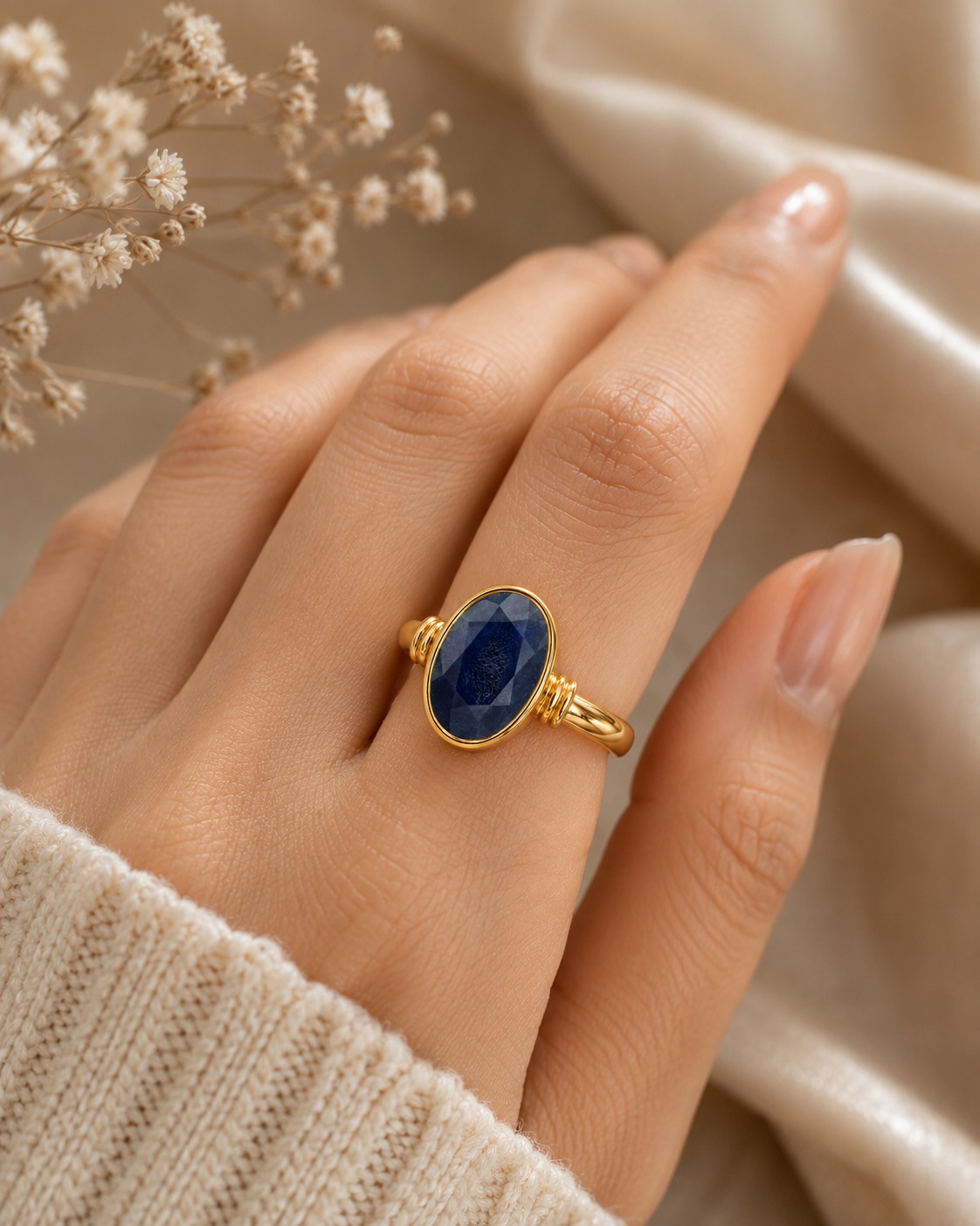 Blue Sapphire Ring Rs. 3490/- (Neelam 5+Ratti)