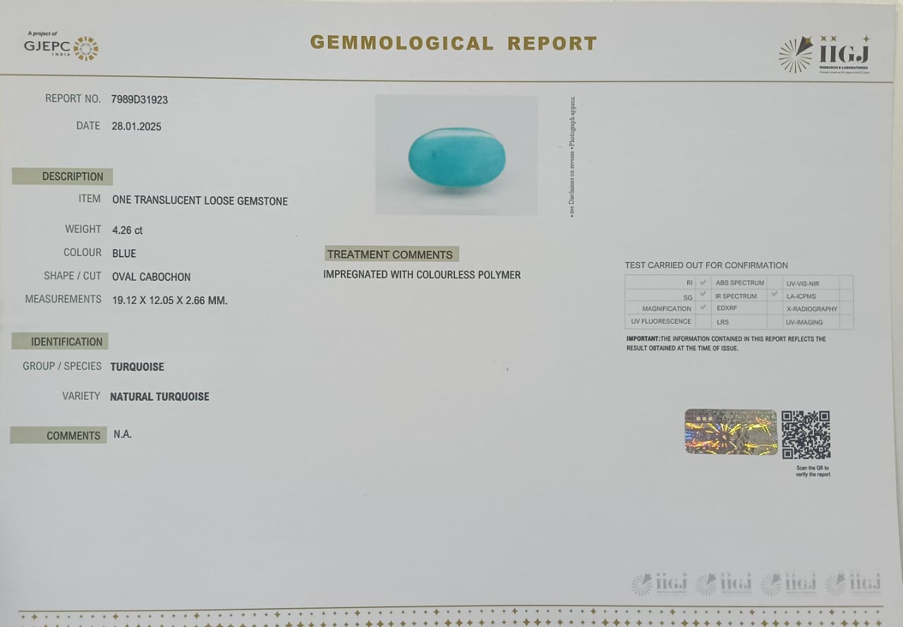 2586 Turquoise 4.26 Ct.