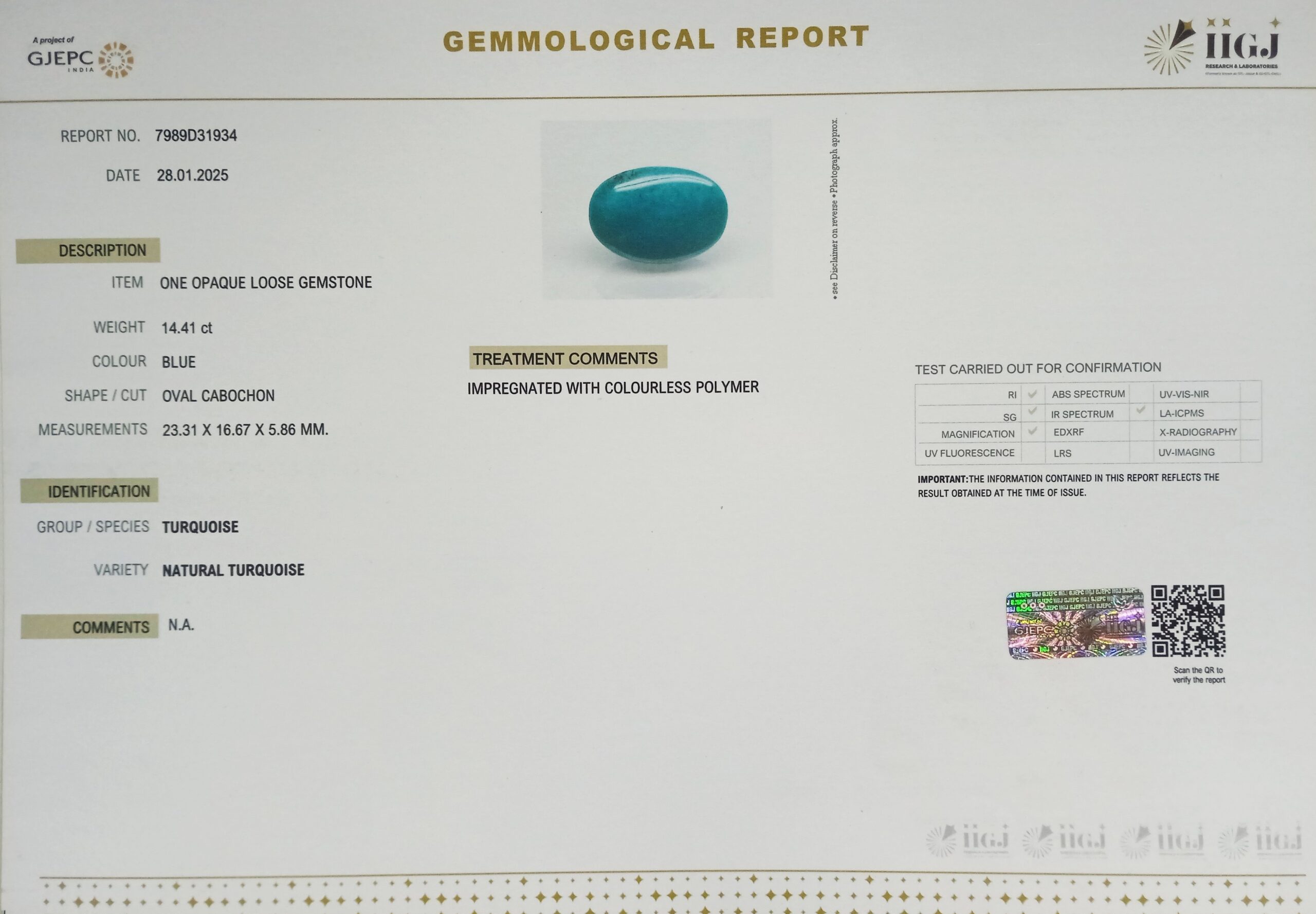 2597 scaled Turquoise 14.41 Ct.