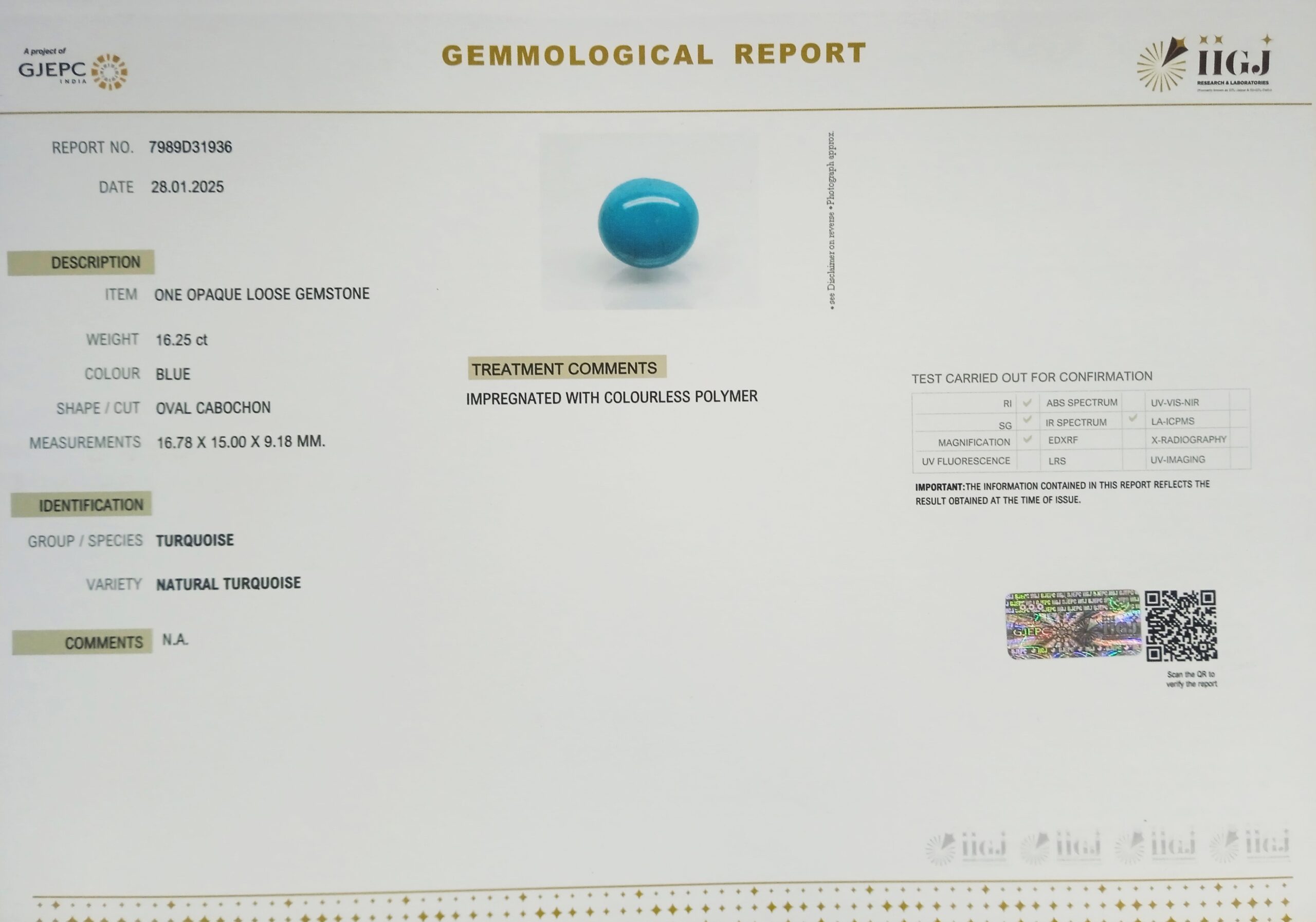 2599 scaled Turquoise 16.25 Ct.