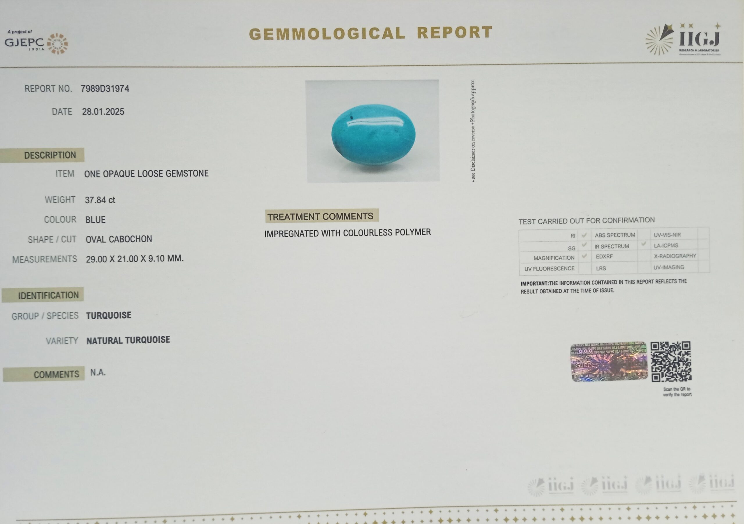 2608 scaled Turquoise 37.84 Ct.