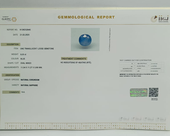 BSP14515 4 2 Blue Sapphire 8.05 Ct.