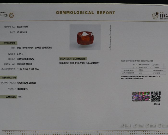 GMD7069 4 Hessonite 6 Ct.