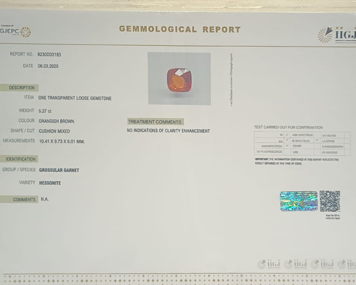 GMDG7036 4 Hessonite 5.27 Ct.