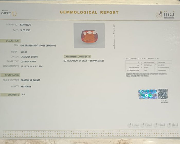 GMDG7043 4 Hessonite 5.28 Ct.