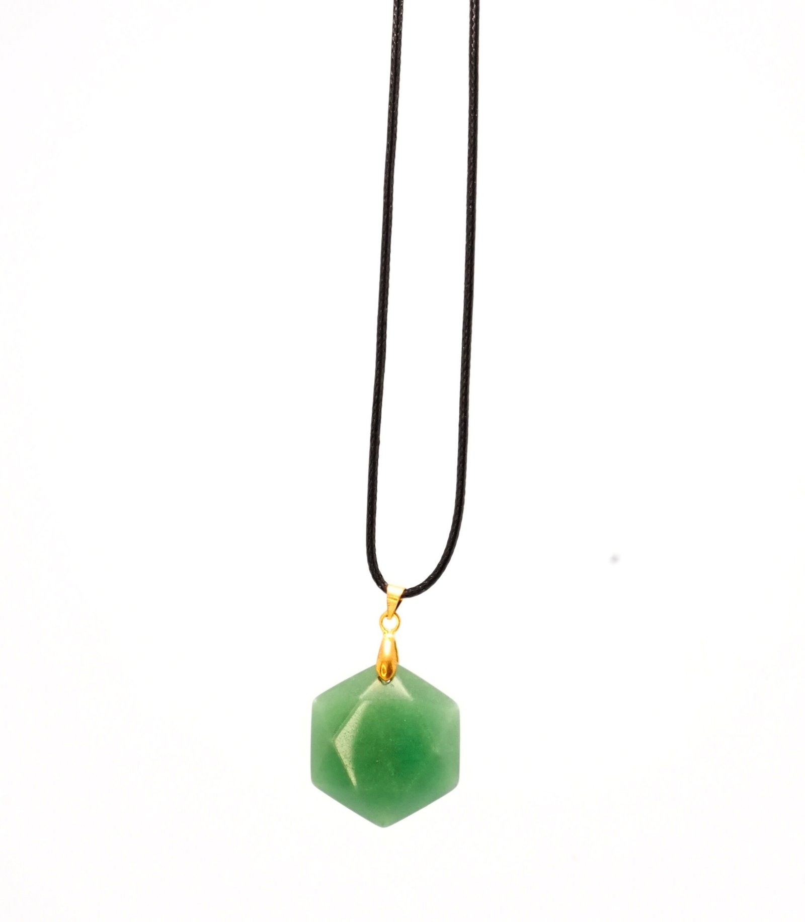 Green Aventurine Hexagon Pendant