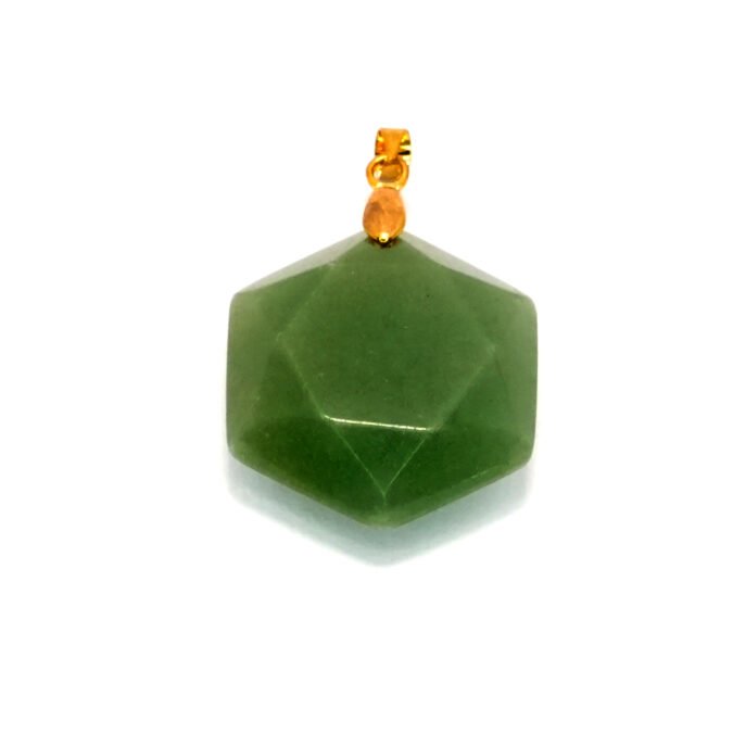 Green Aventurine Hexagon Pendant