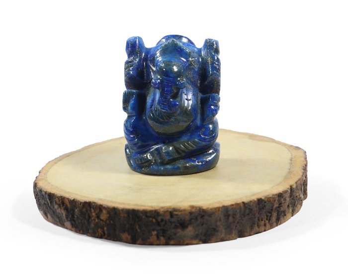 NLZGS FX 4 Natural Lapis Lazuli Ganesh Ji Statue