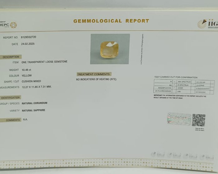 NYSP7976 4 1 Yellow Sapphire 10.48 Ct.