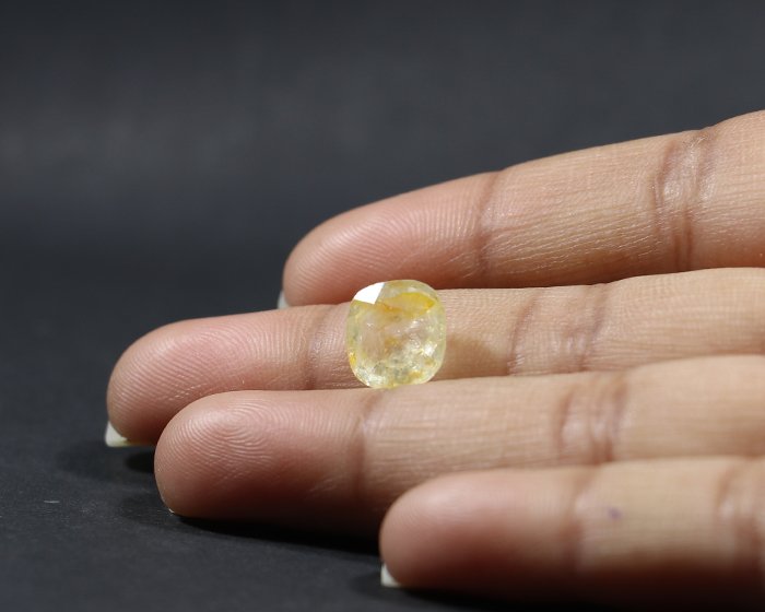 NYSP7978 3 Yellow Sapphire 4.56 Ct.