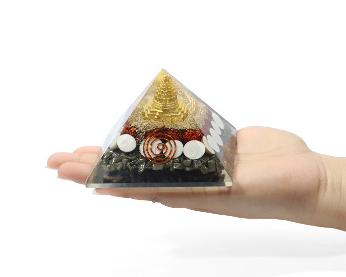 Pyrite Gomti Chakra ShreeYantra Orgone Pyramid