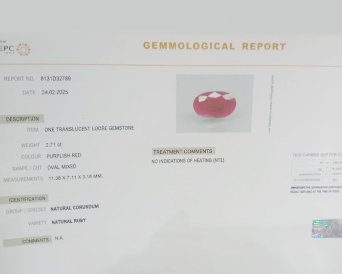 Ruby 2.71 Ct.