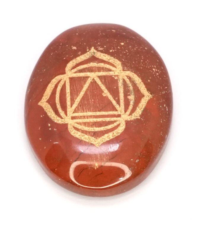 Red Jasper Zibu Coin a Red Jasper Zibu Coin