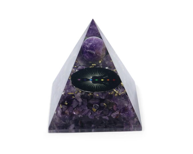 SKAMTOP FX 1 Seven Chakra Amethyst Orgone Pyramid