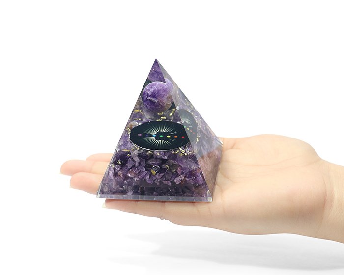 SKAMTOP FX 2 Seven Chakra Amethyst Orgone Pyramid