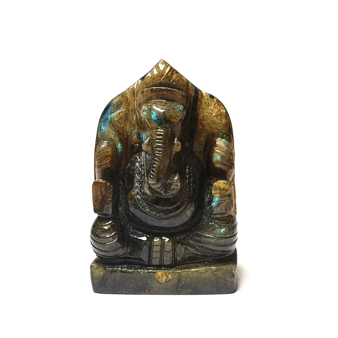 Untitled design Natural Labradorite Ganesh Ji Statue