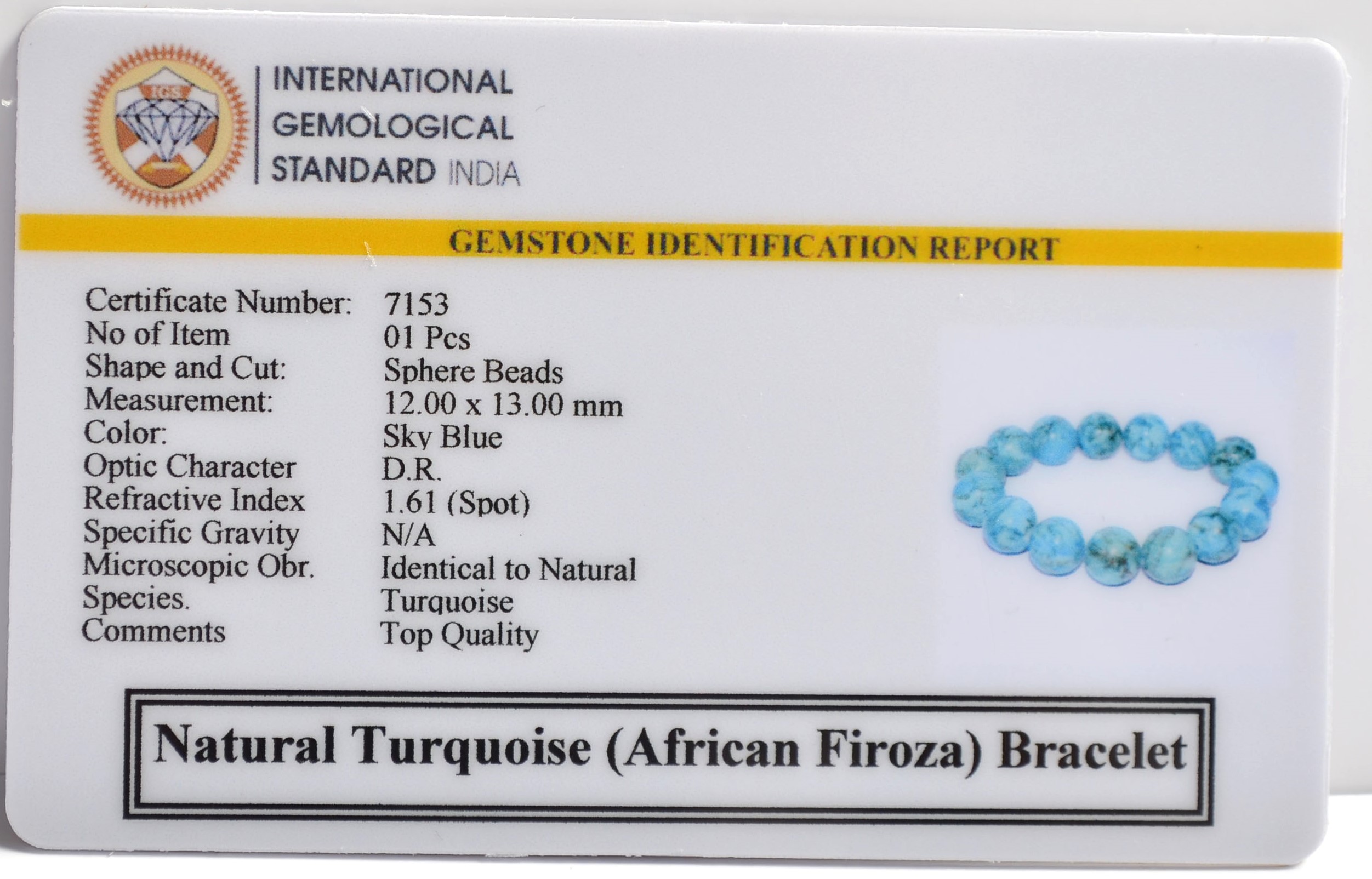 7153 African Firoza Bracelet