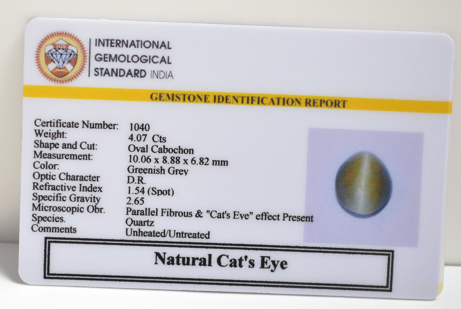 CEG2731 1 2 CATS EYE 4.07 Ct.