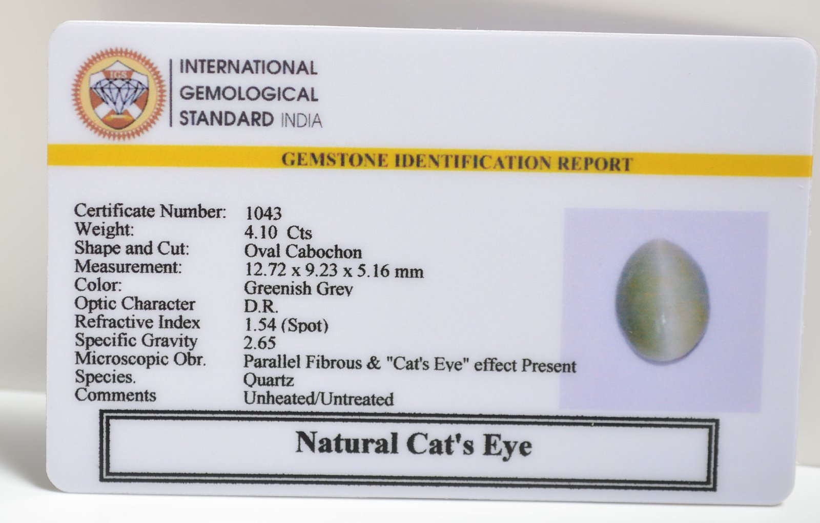 CEG2732 1 2 CATS EYE 4.1 Ct.
