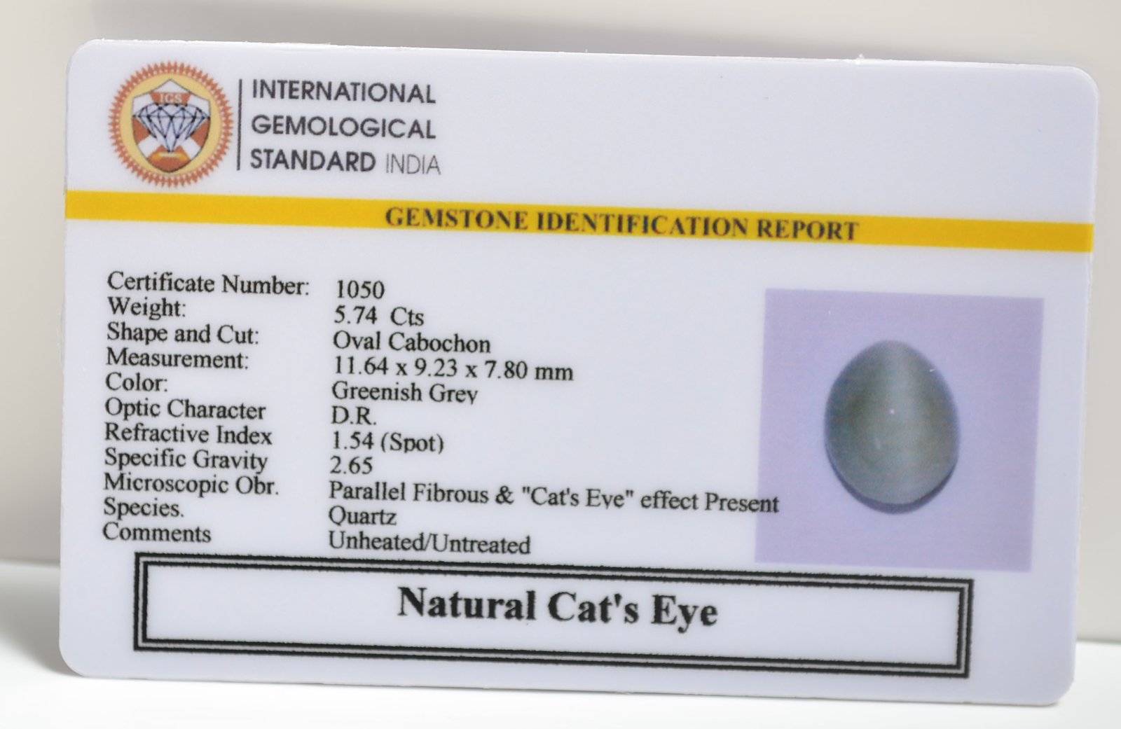 CEG2733 1 2 CATS EYE 5.74 Ct.