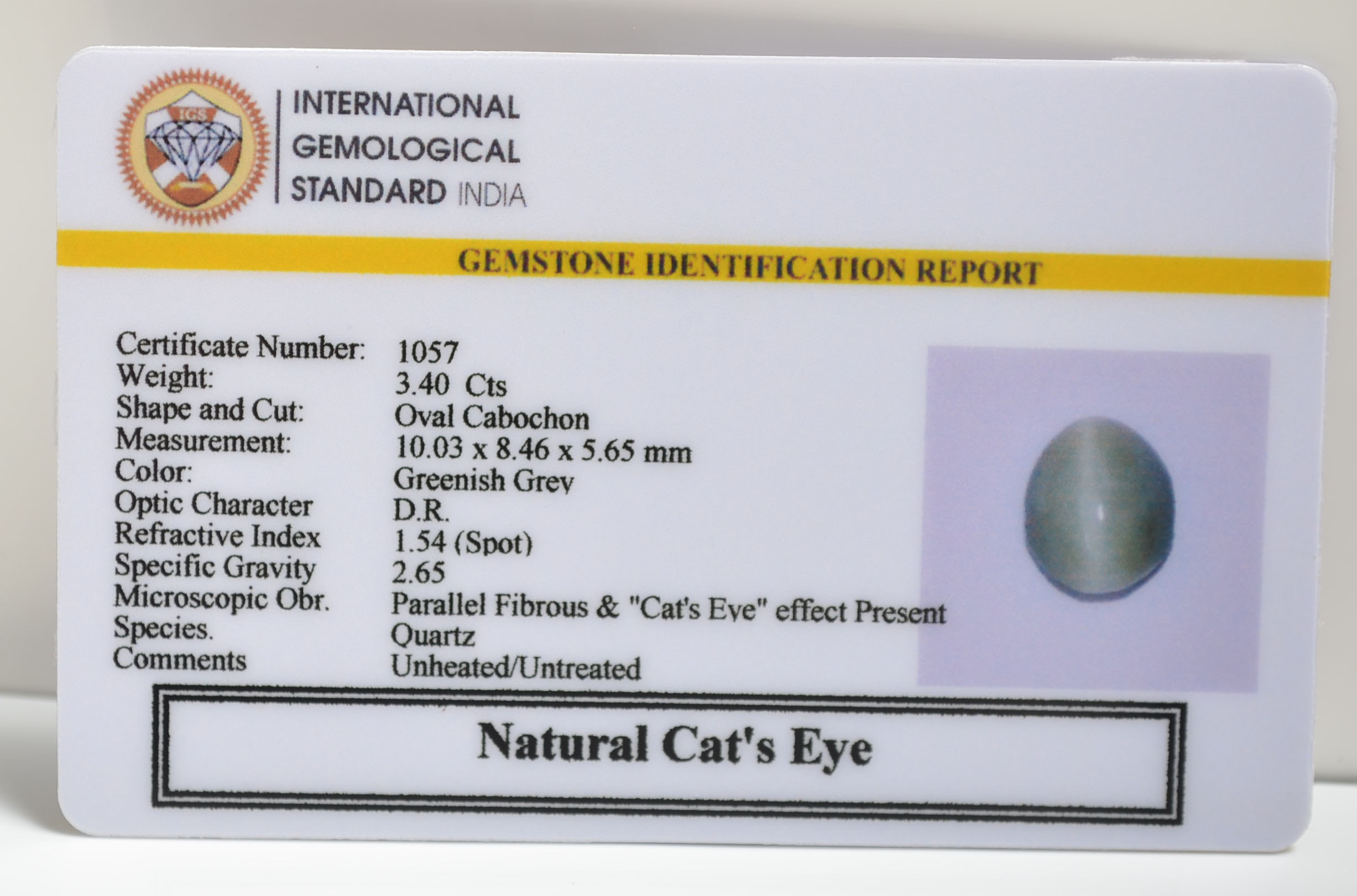 CATS EYE 3.4 Ct. 3 CEG2734 1 2 CATS EYE 3.4 Ct.