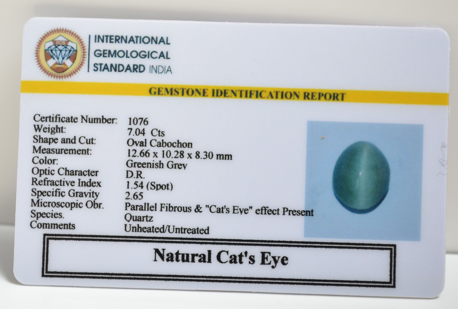 CEG2741 1 2 CATS EYE 7.04 Ct.