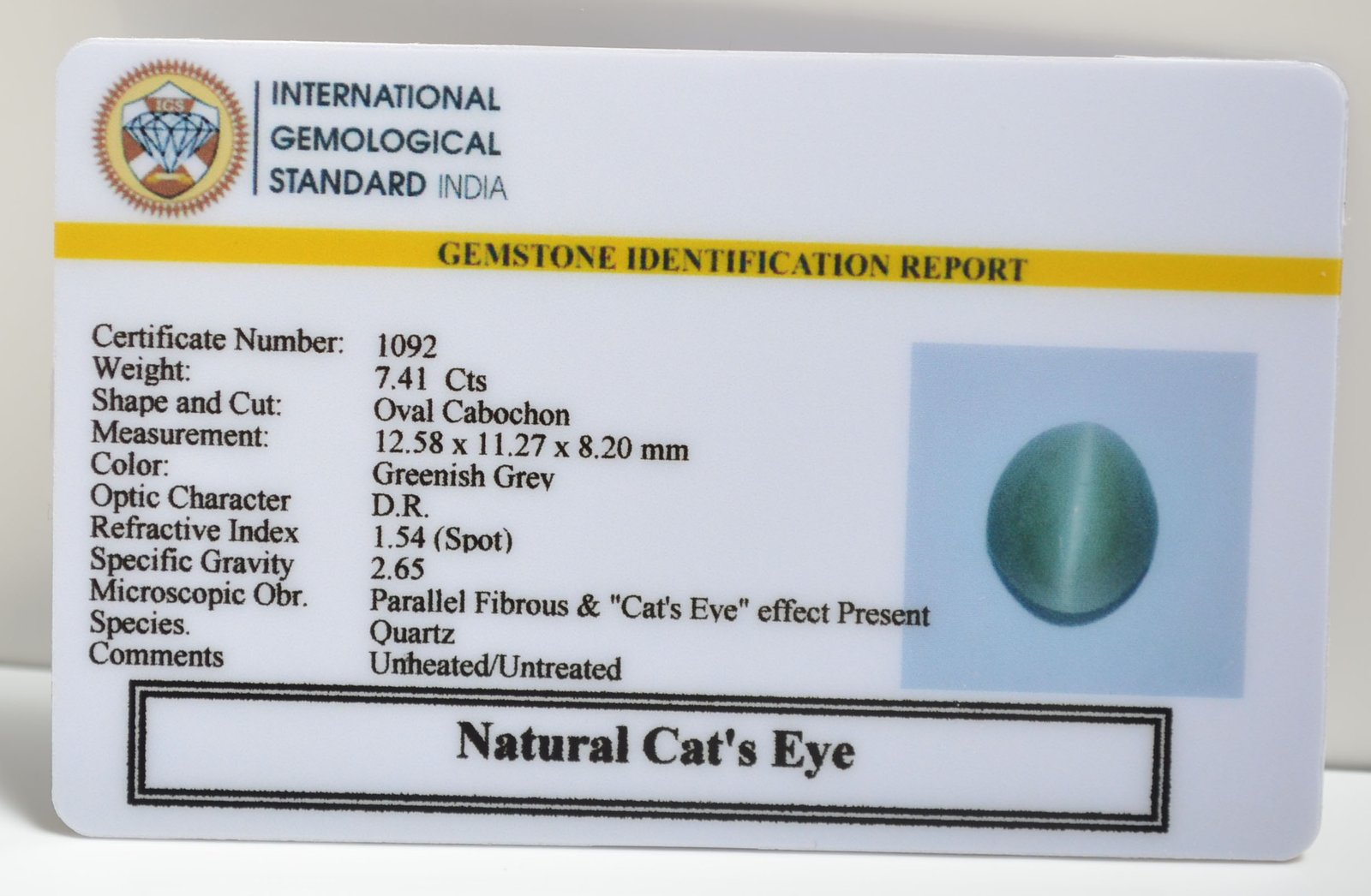 CEG2744 1 1 CATS EYE 7.41 Ct.