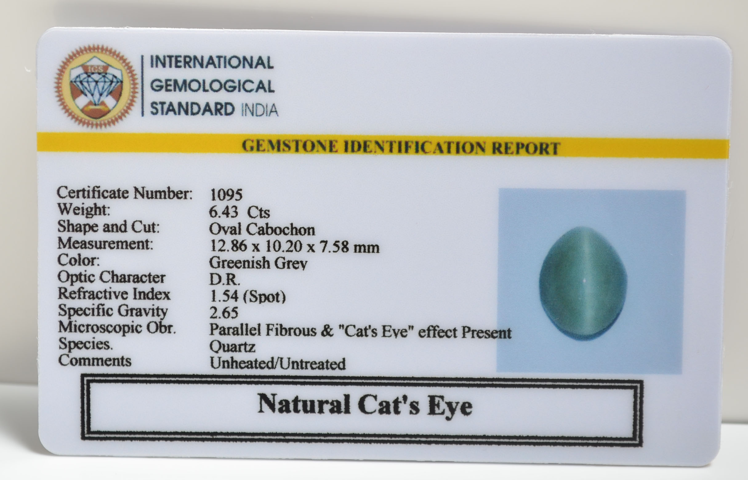 CATS EYE 6.43 Ct. 3 CEG2745 1 2 CATS EYE 6.43 Ct.