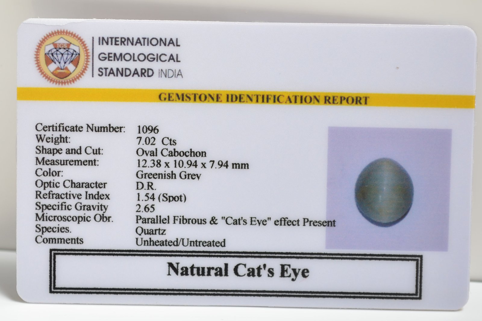 CEG2746 1 1 CATS EYE 7.02 Ct.