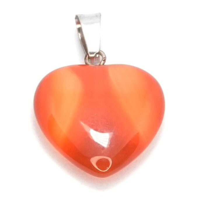 Carnelian b 1 1 Carnelian Heart Pendant