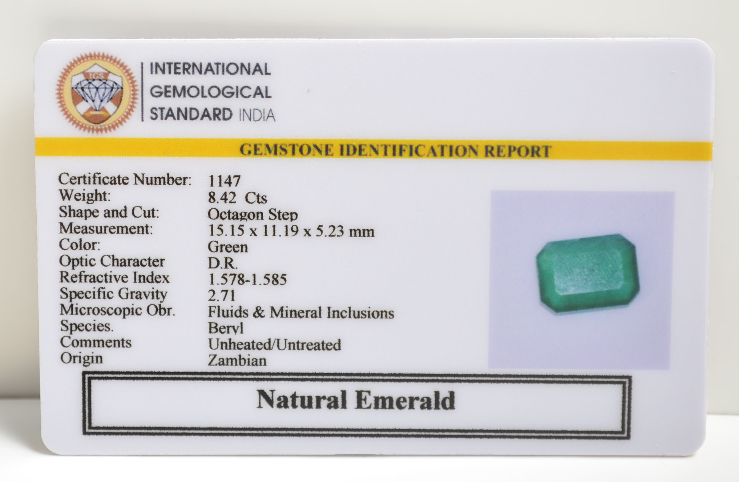 EMRD21006 2 EMERALD 8.42 Ct.