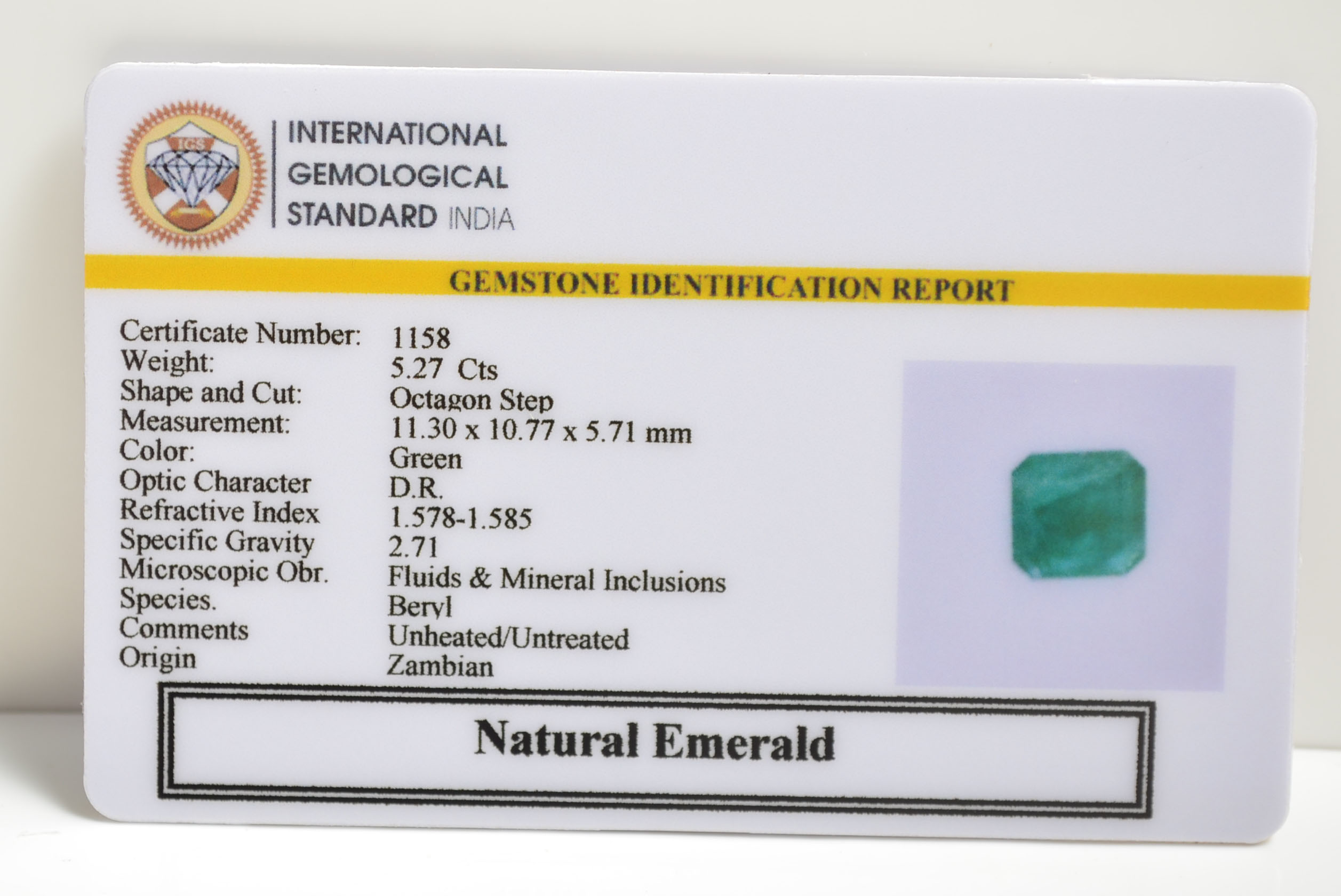 EMRD21014 2 EMERALD 5.27 Ct.