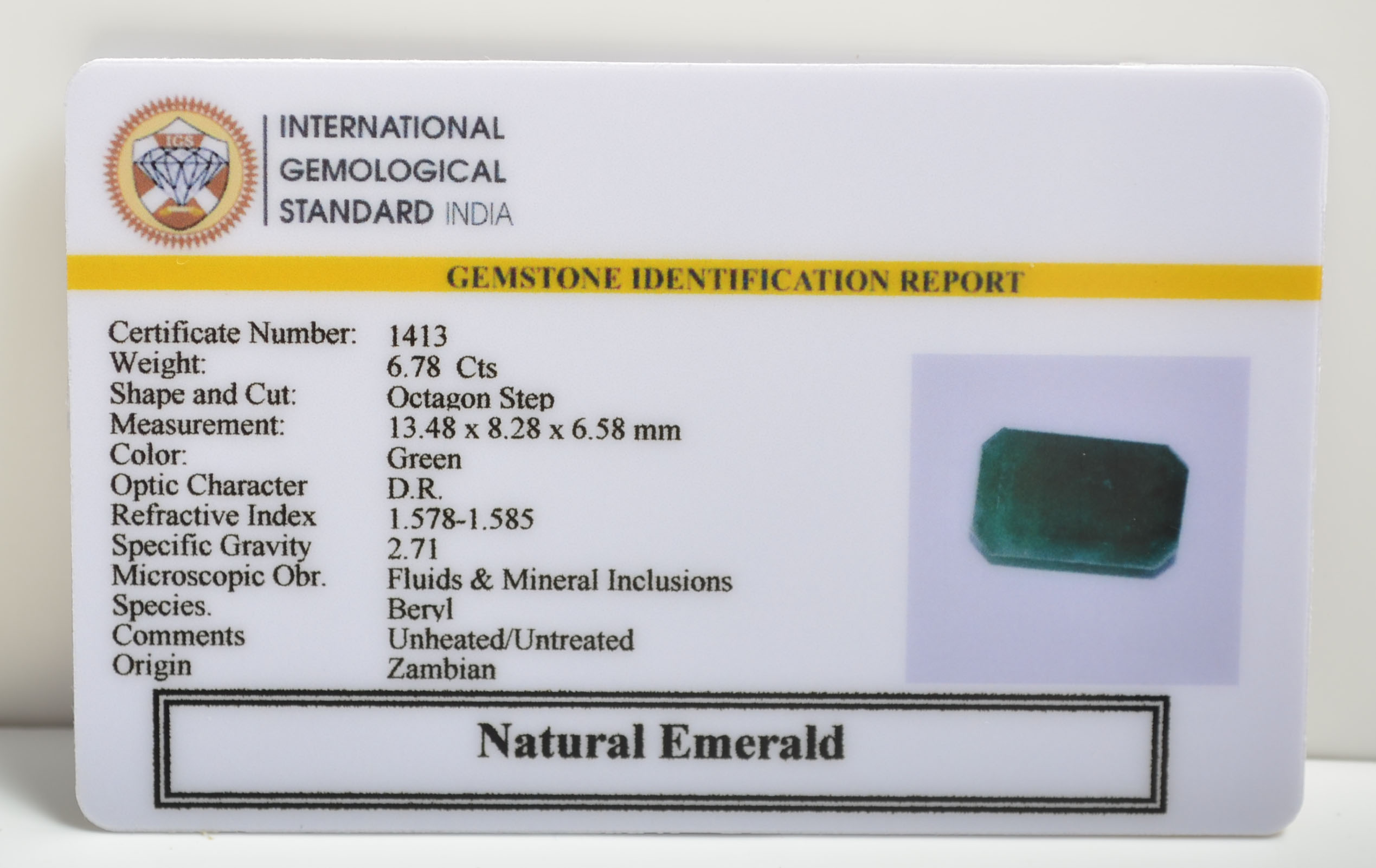 EMRD21121 2 EMERALD 6.78 Ct.