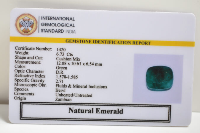 EMERALD 6.73 Ct.