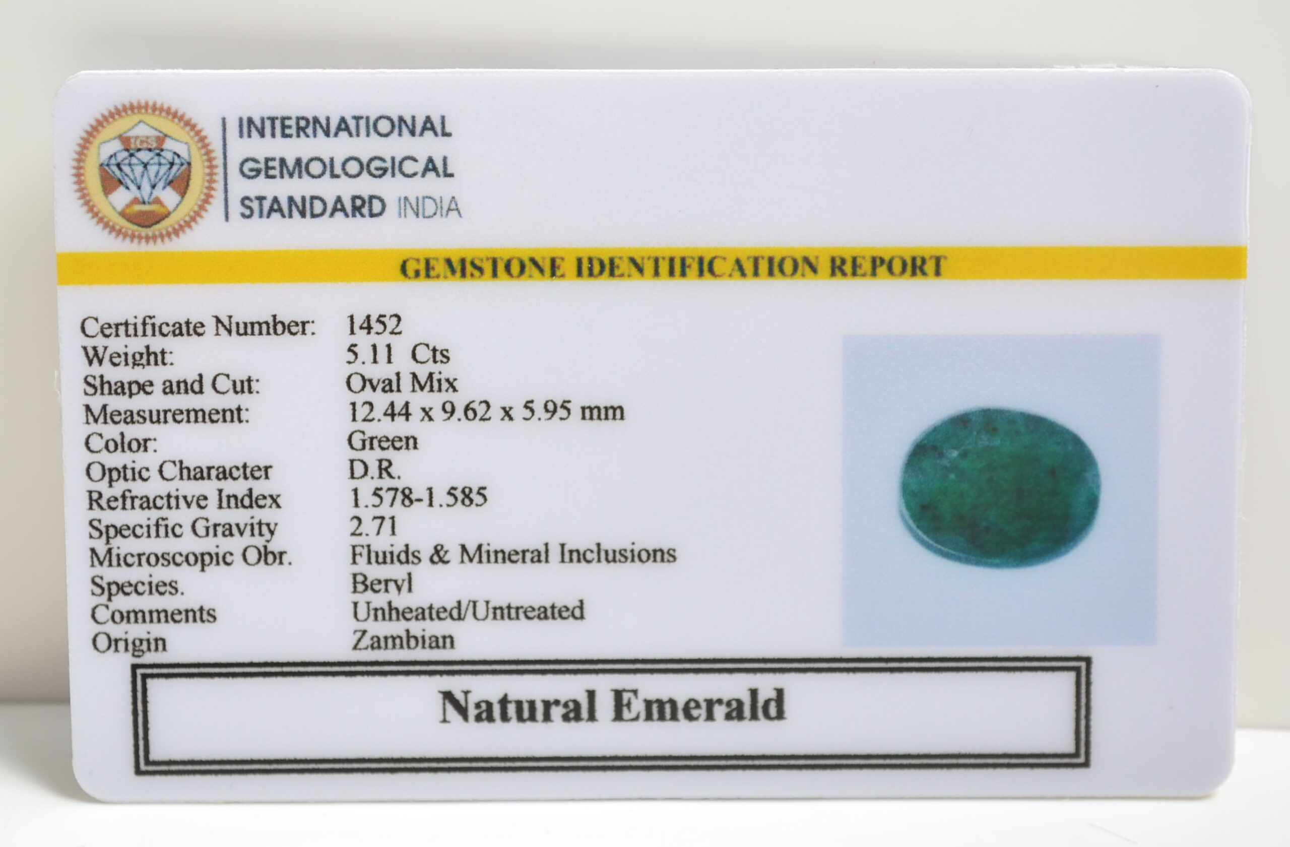 EMERALD 5.11 Ct.