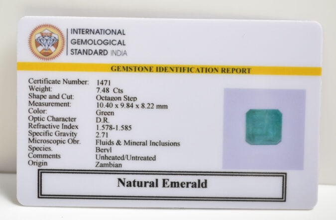 EMERALD 7.48 Ct.