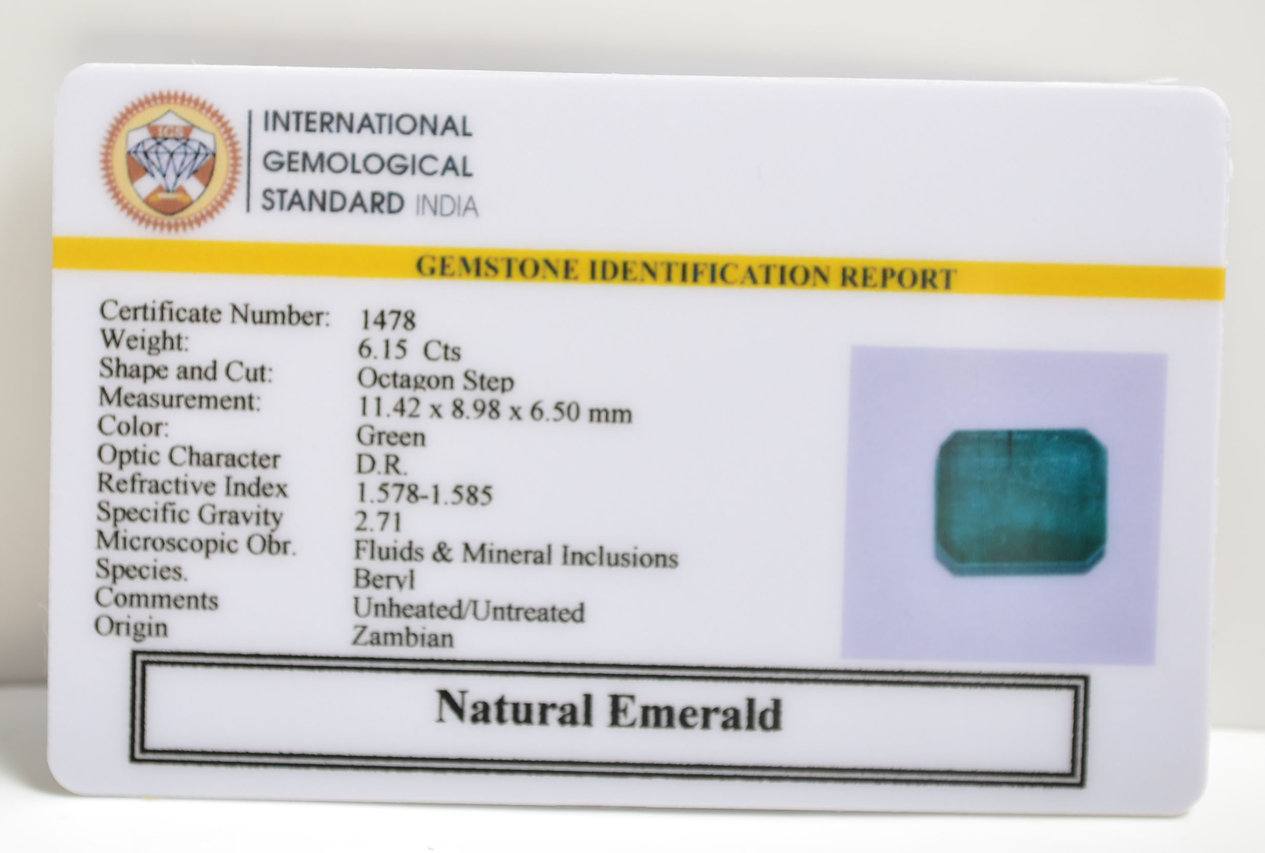 EMRD21167 2 EMERALD 6.15 Ct.
