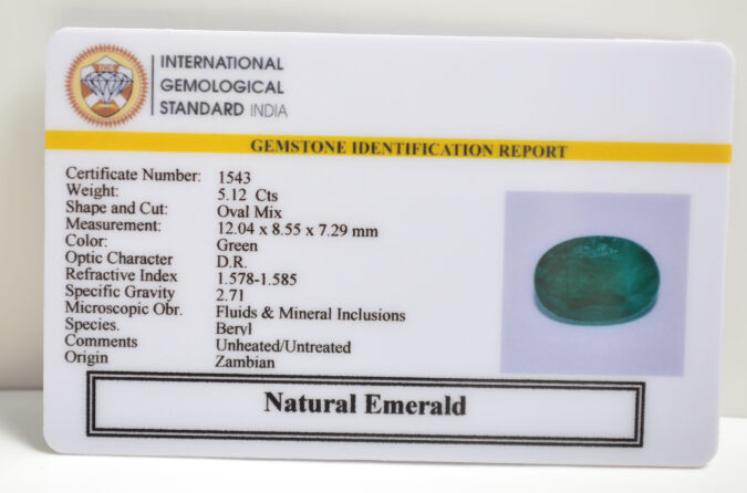 EMERALD 5.12 Ct.