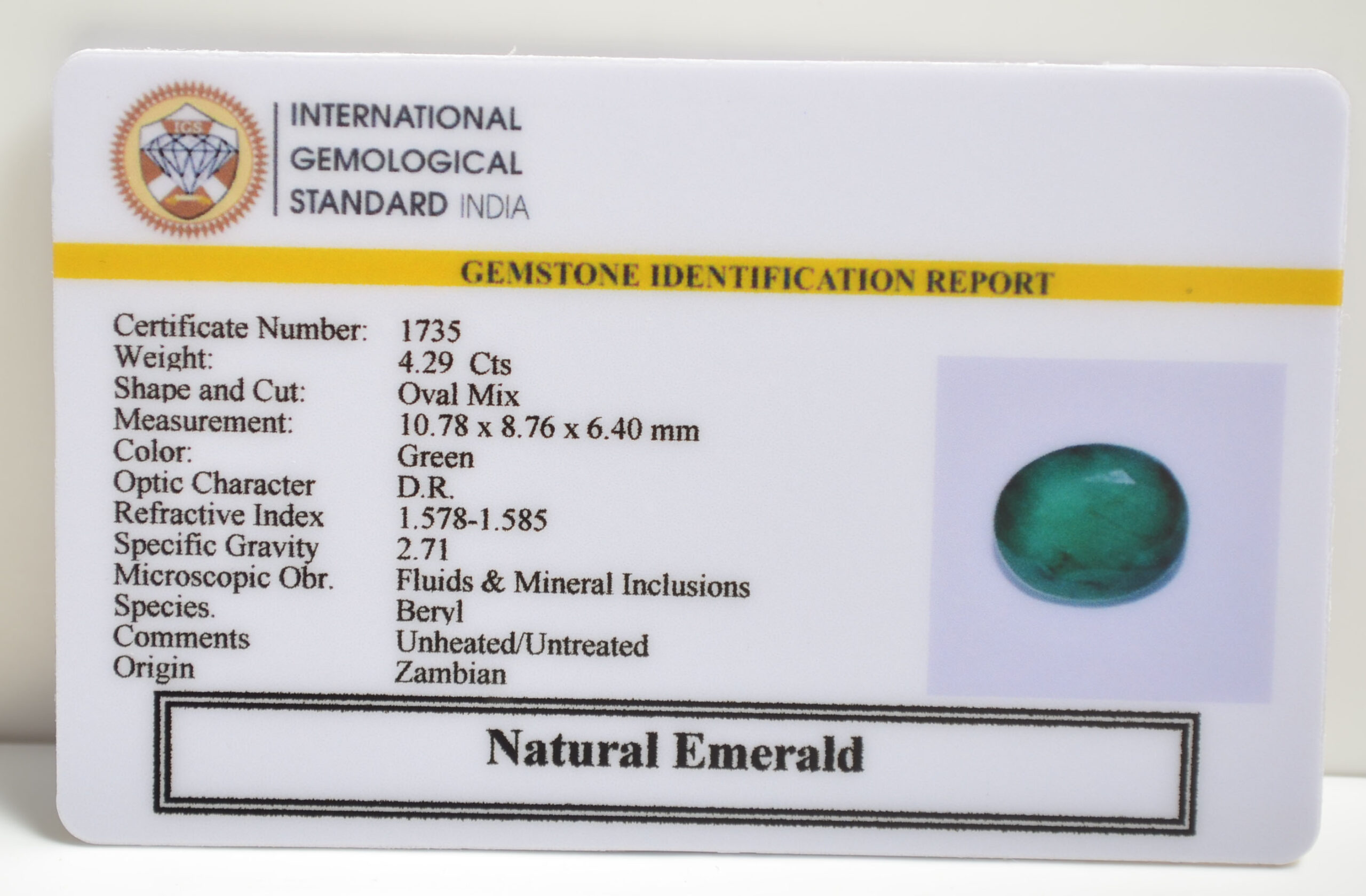 EMRD21340 2 scaled EMERALD 4.29 Ct.